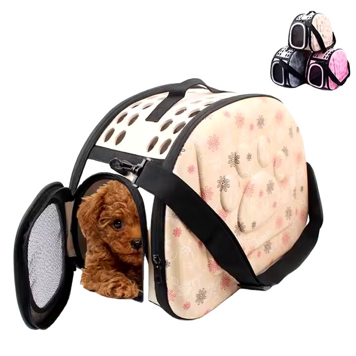 Bolso transportador de mascota estampado talla L