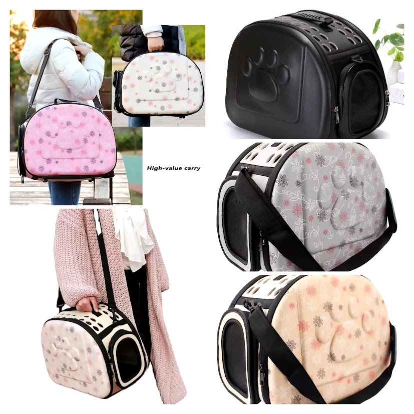 Bolso transportador de mascota estampado talla L